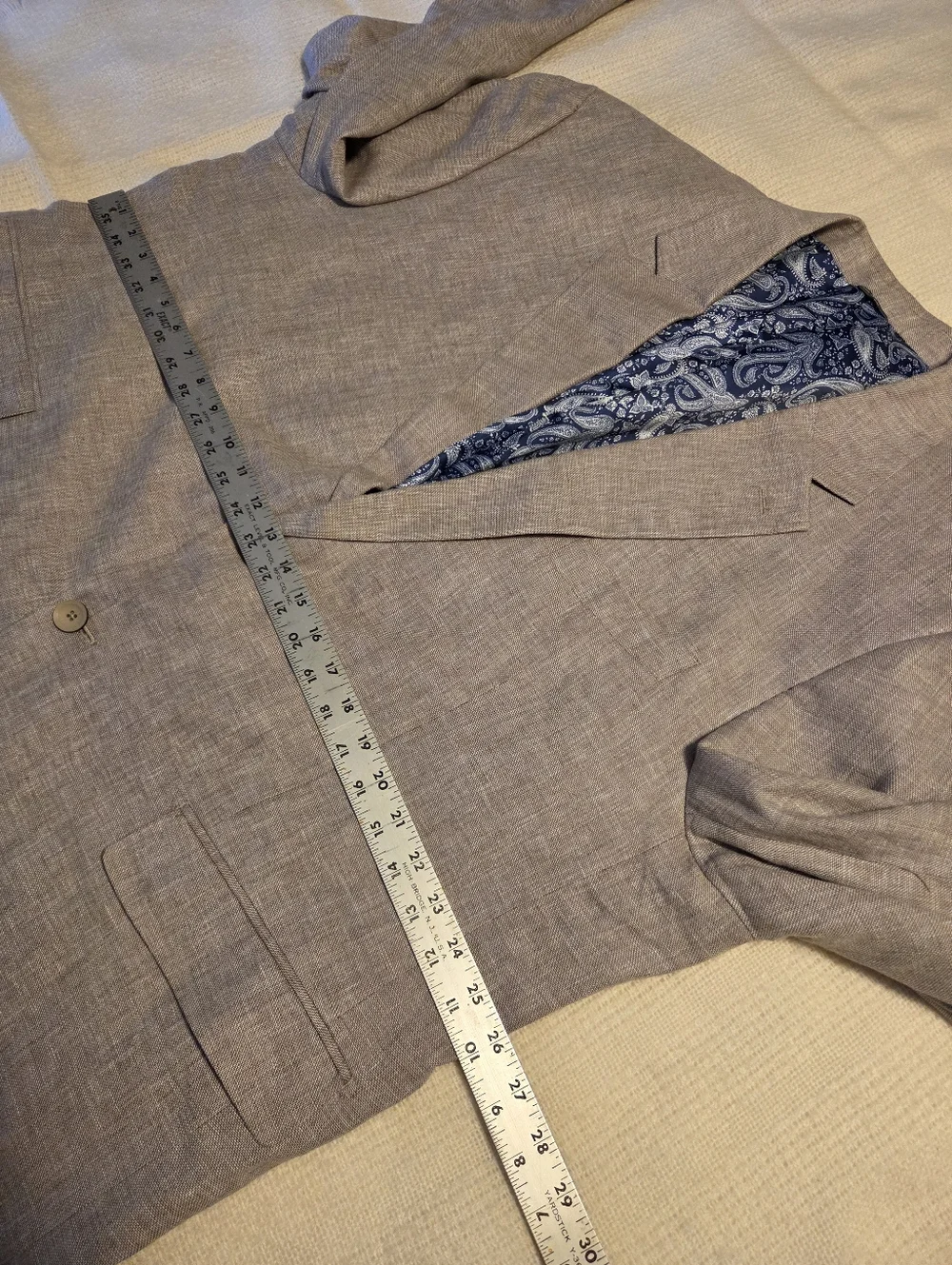 Oak Hill Sport Coat Blazer 2XL 50R/52R Linen Rayon Tan - Picture 10 of 14